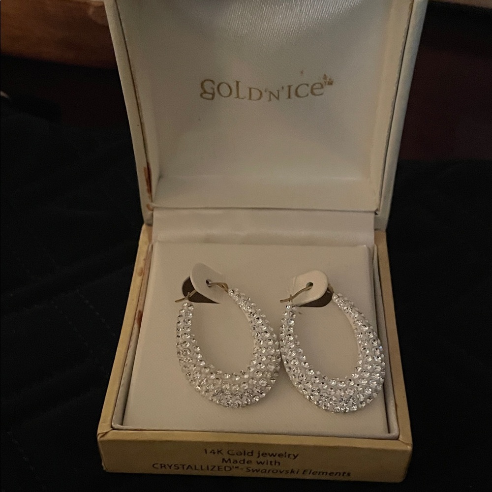 Silver Earrings with Swarovski Elements